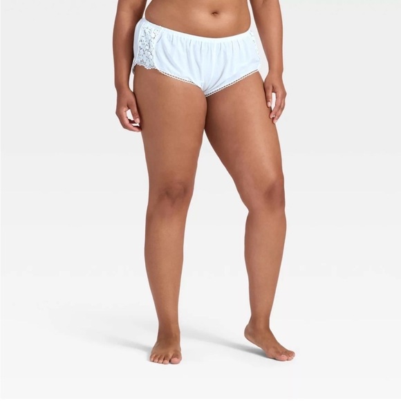 Target Auden White Lace Cotton Lingerie Intimate Woven Bloomers Panti - Picture 4 of 13